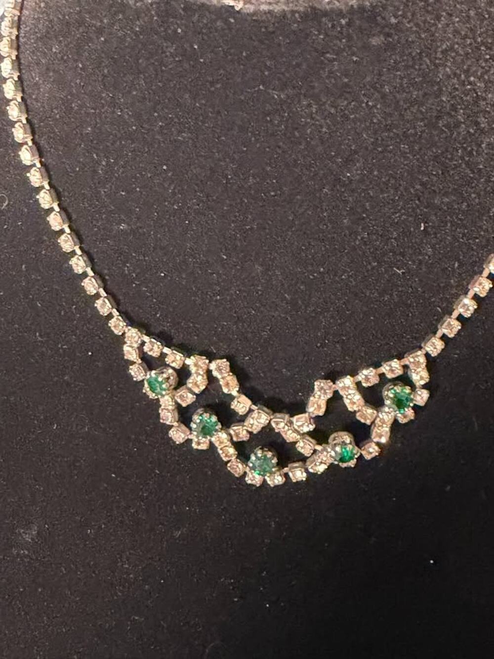 Vintage Rhinestone Necklace Lot of 3 Statement Necklaces